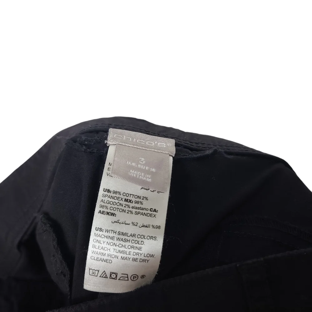 Chico's Black Pants 16 - Picture 7 of 8
